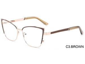 Lunettes classiques œil de chat en métal, montures optiques de luxe simples et élégantes de haute qualité pour un usage quotidien - Product Image 4