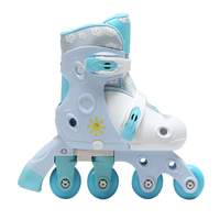 Patins à roulettes 2-en-1 écologiques et ajustables avec coque en PVC détachable et maille pour enfants sportifs en salle de sport
