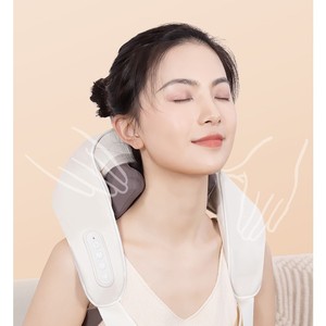 Neck Shoulder Massager Beige <b>USB</b> Rechargeable <b>Heating</b> Massage For Home Use - Product Image 3