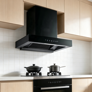 Hotte aspirante moderne noire ARCTURUS avec boutons multifonctions et éclairage LED pour la cuisine quotidienne familiale - Product Image 1