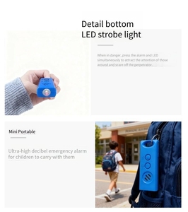 <span class=keywords><strong>Alarme</strong></span> personnelle de sécurité LED avec lampe torche 130 dB, sirène d'urgence, pour femmes, SOS, <span class=keywords><strong>alarme</strong></span> personnelle pour enfants et personnes âgées - Product Image 4