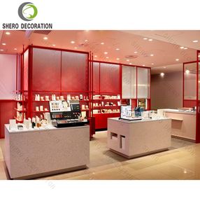 Vitrine de présentation de cosmétiques haut de gamme sur mesure en gros, design moderne de mobilier de magasin de cosmétiques avec présentoir de maquillage à LED - Product Image 5