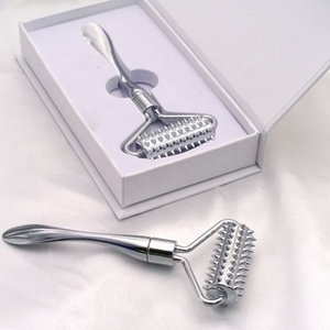 New Design Metal Derma Roller Skin Lifting Facial <b>Massage</b> Beauty Bar Anti Aging Face Roller - Product Image 4