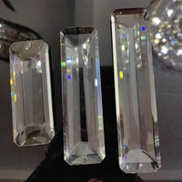 Pièces de lustre MH-DS0329 cristal rectangle en forme de prisme gouttes Lustre Candélabre Lampe prisme lustre pièces en cristal