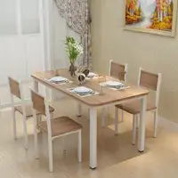 Moderne holz Neue Design restaurant möbel holz esstisch set und 4 6 stühle für wohnzimmer