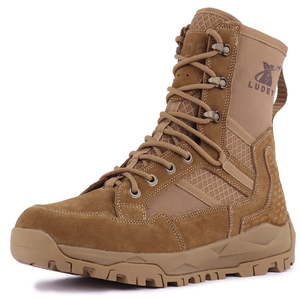 Nuevas Botas Tácticas de Caña Alta a la Moda para Hombre, Zapatos de Trabajo y Entrenamiento al Aire Libre, Suela de Goma Antideslizante Resistente al Desgaste, Suministro Directo de Fábrica - Product Image 1
