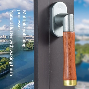 Poignée de fenêtre et de porte à <span class=keywords><strong>espagnolette</strong></span> robuste en alliage de zinc pour aluminium à rupture de pont thermique, universelle, pour projets en bois massif - Product Image 2