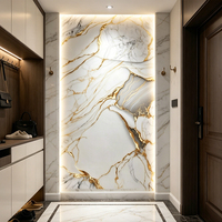Panneau mural en PVC marbré anti-rayures, résistant aux intempéries, découpé sur mesure, épaisseur 3 mm/4 mm/5 mm, design géométrique moderne, ignifuge et imperméable