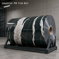 Rouleaux de film PVC flexible effet marbre OEM, conçus pour une utilisation avec un adhésif PUR, pour la décoration de panneaux de meubles et de panneaux de bois