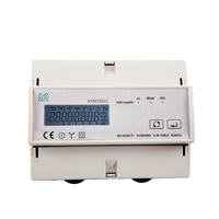 Medidor de Energía Trifásico con Riel DIN, Pantalla LCD Zigbee, Función Multitarifa Directa, Medidor Eléctrico, Medidor de Potencia, Medidor de kWh