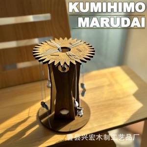 Disco Vertical de Madera SilvaSculpt para Kumihimo, Herramienta para Tejer Cuerdas a Mano, Suministro para Manualidades, Color Madera Natural - Product Image 4
