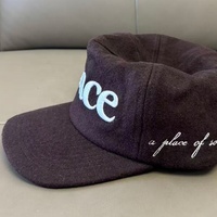 Casquettes Snapback Vintage OEM ODM en Laine Personnalisées à 5 Panneaux Non Structurées avec Broderie de Logo Streetwear à Profil Bas