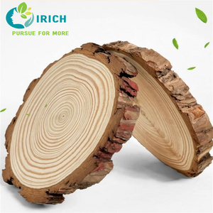 เศษไม้สนขัดเงาพร้อมเปลือกไม้ สำหรับงานฝีมือ DIY ชิ้นไม้คริสต์มาส - Product Image 4