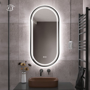<span class=keywords><strong>Espejo</strong></span> de <span class=keywords><strong>Baño</strong></span> Inteligente Iluminado, Ovalado con Marco, para Colgar en la Pared, <span class=keywords><strong>Espejo</strong></span> de Maquillaje para Lavabo, con Pantalla Táctil y Luz LED - Product Image 2