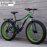 Nouveau Vélo de Montagne à Pneus Gras de 26 Pouces, Vélo à Pneus Gras pour Adultes, Vélo de Montagne MTB, Cadre en Acier, Suspension Avant, Freins à Disque Doubles