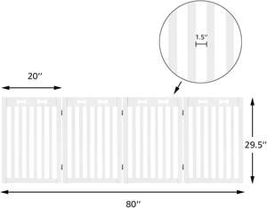 JQ รั้วกั้นสุนัข6แผงพับได้อเนกประสงค์ทำจากไม้ไผ่ - Product Image 3