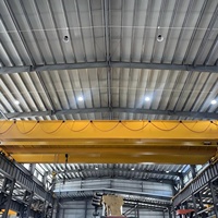 Pont roulant à double poutre de type chinois, à crochet, motorisé, contrôlé par PLC, type NC Wanlong 75-125t, portée 22,5 m, 16 m