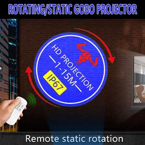 Yoijoys Projecteur LED professionnel 100W avec gobo personnalisé, portée 1-15m, signalisation publicitaire, de sécurité et d'avertissement, indice de protection IP67 - Product Image 6