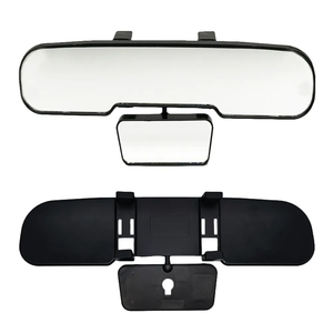 Miroir <span class=keywords><strong>de</strong></span> <span class=keywords><strong>voiture</strong></span> rotatif 2-en-1 double rétroviseur pour observation des enfants, universel, grand angle, sécurité, endoscope - Product Image 1