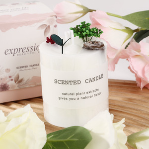 Bougie parfumée aux fleurs séchées naturelles, bougie en cire de soja aromathérapeutique avec tranches de cannelle et d'<span class=keywords><strong>orange</strong></span> pour la décoration de la maison et la relaxation - Product Image 6