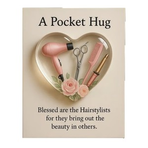 Hummingbird Pocket Hug <b>Gift</b> <b>Card</b> Handmade Customized Hair Stylist Appreciation <b>Card</b> - Product Image 5