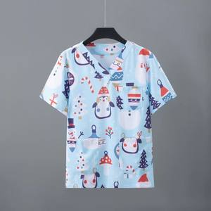 Tenue de travail pour <span class=keywords><strong>infirmière</strong></span> en soins bucco-dentaires, robe chirurgicale, vêtement imprimé pour lavage des mains, haut court - Product Image 2