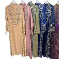 Robe de Soirée de Luxe pour Femme, Nouvelle Collection 2026, Style Robe Longue Ample, Broderie et Perles Elaborées, Spécial Export