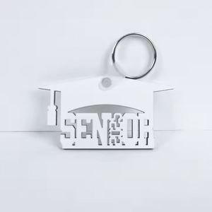 Porte-clés vierges en MDF pour sublimation, design 2025, en forme de toque de diplômé - Product Image 4