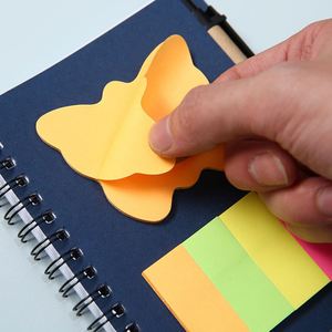 JW1779 School Stationary Portable <b>Sticky</b> <b>Notes</b> Page Marker Colored Index Tabs Kraft Paper Cover Notepad Spiral Notebook With Pen - Product Image 4