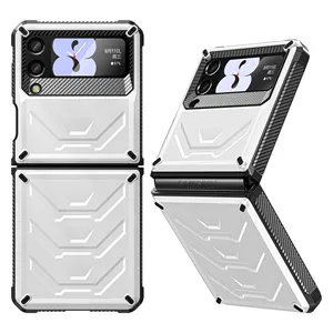 Luxury Armor TPU Mobile Phones For samsung Galaxy Z Flip 3 Black White 5G Case Cover
