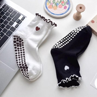 Chaussettes de yoga personnalisées pour femmes, broderie, fitness, coton, antidérapantes, chaussettes de sport, pilates