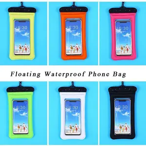 Universal Waterproof Mobile Phone Pouch Dry Bag Camping Swimming Underwater PVC Floating Waterproof Phone Case With Lanyard