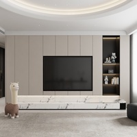 Lemari TV Kayu Walnut Solid Kelas Atas Desain Minimalis Dapat Disesuaikan untuk Penggunaan Hotel Bergaya Farmhouse Sketsa Desain Gratis Cina