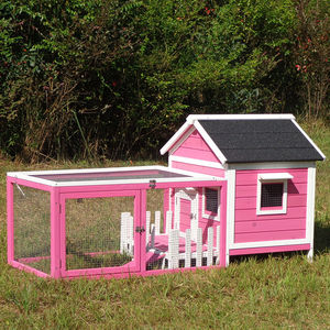 Cage de lapin en bois extérieure de maison de clapier de lapin de modèle solide avec la course fonctionnelle et élégante - Product Image 2