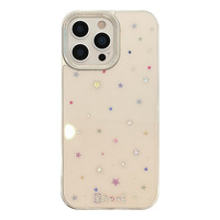Coque antichoc dorée style coréen en forme d'étoile pour iPhone 17, 16 Pro Max, iPhone 13, et iPhone 14 – Housse mignonne et tendance
