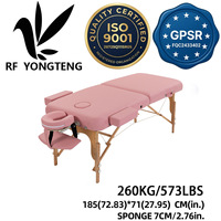 Zweiteiliges Klappbares Massagebett mit Hochdichtem Schwamm, 260kg Tragfähigkeit, GPSR-Zertifiziert für Gewerbliche Nutzung