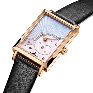 Reloj de cuarzo de acero inoxidable para mujer, elegante y Rectangular, personalizable, con carcasa de perlas, de marca grande, 316 - Product Image 5