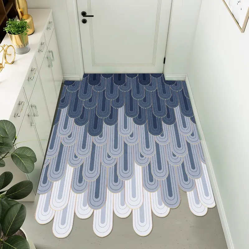 2024 Indoor Entree Vloer Rubber Mat Buiten Polyester Deurmat Antislip Voordeur Mat