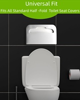 Distributeur mural de couvre-sièges de toilettes commerciaux, support blanc pour couvre-sièges de toilettes semi-pliés pour salle de bain/toilettes