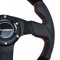 Volant de course modifié TIYPEOR en velours noir et PVC, 280 mm, pour simulateur de jeu de course