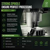 Fraiseuse à portique CNC robuste GMF2213T à grand déplacement pour moules de grande taille et pièces usinées en structure acier
