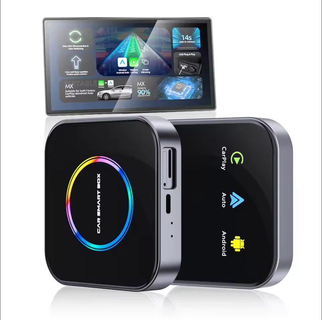 Fuallwin 3 in 1 Smart AI Box Android 13 Car Electronics Wireless CarPlay Adapter and Bluetooth/USB Apple & Android Vehicles