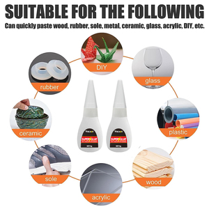 Adhesivo de Cianoacrilato Multiusos, Superpegamento de Secado Rápido e Instantáneo para Metal, Plástico, <span class=keywords><strong>Madera</strong></span>, Cerámica, etc. - Product Image 5