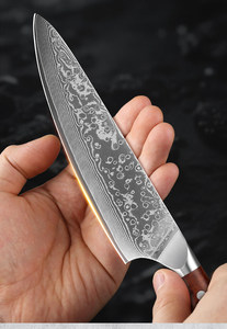 ชุดมีดครัวเหล็กดามัสกัสแบบดั้งเดิม XF ปรับแต่งได้ คมกริบพิเศษ อเนกประสงค์ ขนาด 8-9.9 นิ้ว ใช้ได้ทั้งมือซ้ายและขวา หรูหรา - Product Image 3