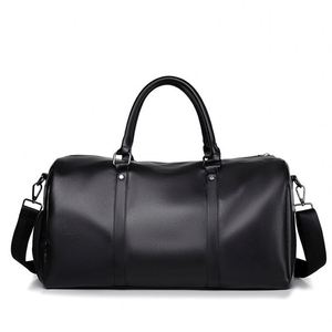 Sac de voyage en cuir vegan, véritable matériau PU, pour week-end, nuitée, salle de sport, fermeture éclair, sac de voyage pour usage extérieur - Product Image 5