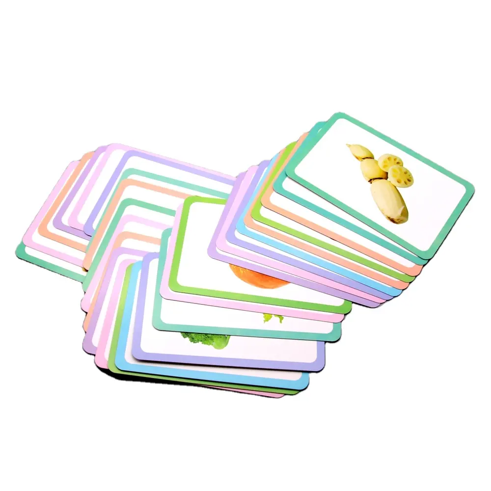 カスタム卸売赤ちゃんのおもちゃ学習メモリフラッシュカード子供教育フラッシュカード