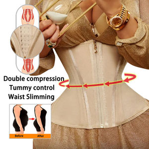 Fajas Colombianes : Shorty gainant amincissant à double compression, effet <span class=keywords><strong>ventre</strong></span> <span class=keywords><strong>plat</strong></span>, avec <span class=keywords><strong>ceinture</strong></span> de modelage, XS-3XL - Product Image 4