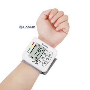 LANNX uT 31 เครื่องวัดความดันโลหิตแบบดิจิตอล LCD แบบกําหนดเองอิเล็กทรอนิกส์อัตโนมัติ Sphygmomanomete เครื่องวัดความตึงสไตล์ข้อมือ