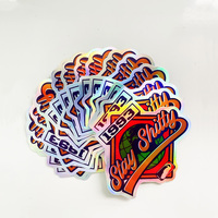 Nouvel autocollant en vinyle découpé sur mesure, autocollant holographique avec votre propre design, dessin animé, anime