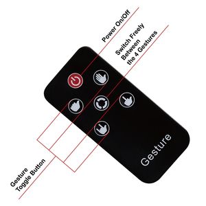 Luce LED per Finestrino Auto, Segnale Luminoso Creativo e Divertente con Telecomando, Lampada Ambra Multifunzione con Gesti delle Mani - Product Image 6